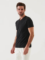 Iconic Pima Stretch V-Neck T-Shirt-Patrick Assaraf-Over the Rainbow