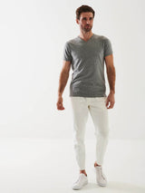 Iconic Pima Stretch V-Neck T-Shirt-Patrick Assaraf-Over the Rainbow