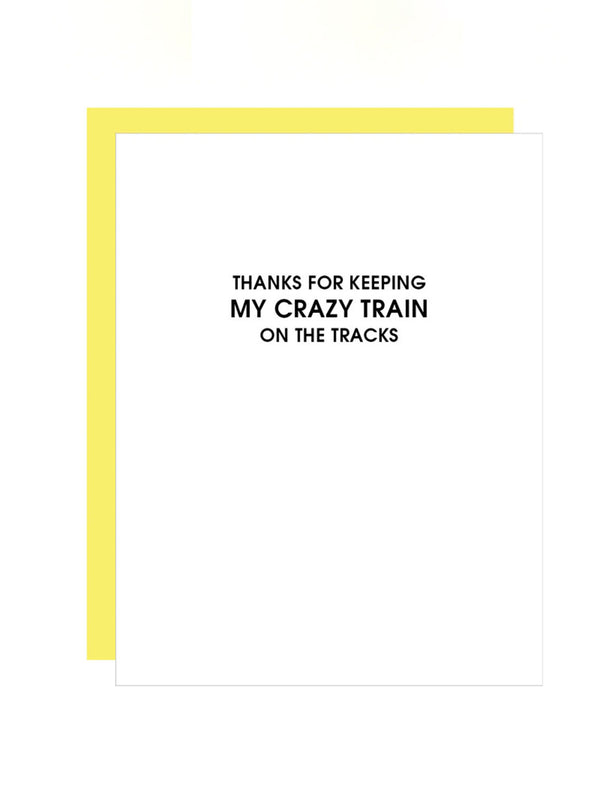 Crazy Train Greeting Card-CHEZ GAGNE LETTERPRESS-Over the Rainbow