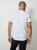 Amaro Slub Short Sleeve T-Shirt - White-Velvet-Over the Rainbow