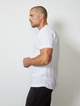 Amaro Slub Short Sleeve T-Shirt - White-Velvet-Over the Rainbow